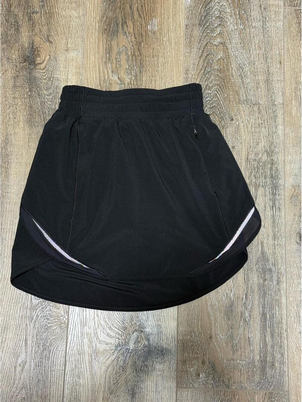 Lululemon Hotty Hot High-Rise Skirt Skort Black 0 Athleisure